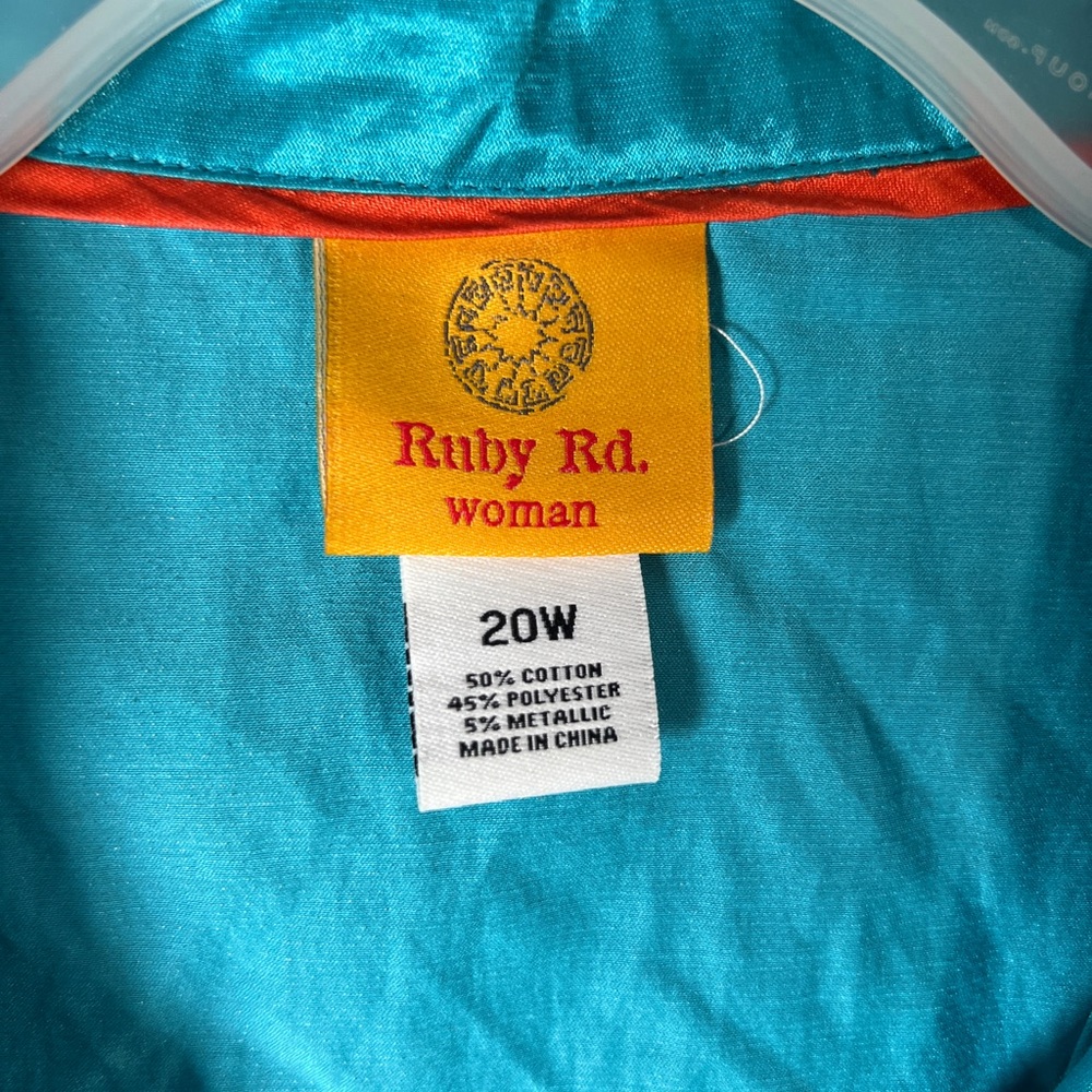 Ruby Rd. Shimmering Aqua Utility Jacket - image 5